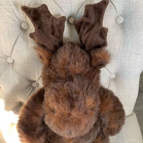 Unipak stuffed moose toy plush animal faux fur brown - Picture 3 of 7